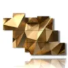 images de tableaux geometriques dores - version: 7 pannelli 150x102cm