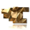 images de tableaux geometriques dores - version: 7 pannelli 172x103cm