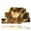 imagenes de cuadros geometricos dorados - version: 9 pannelli 173x103cm