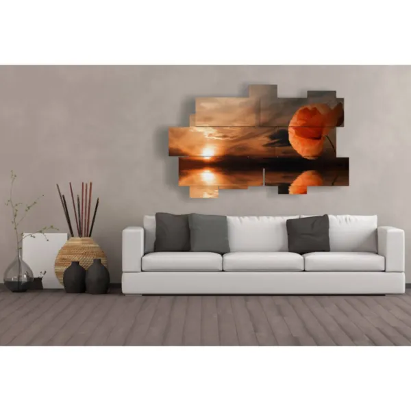 Druck mit Mohnkapseln, unrealistisches Design