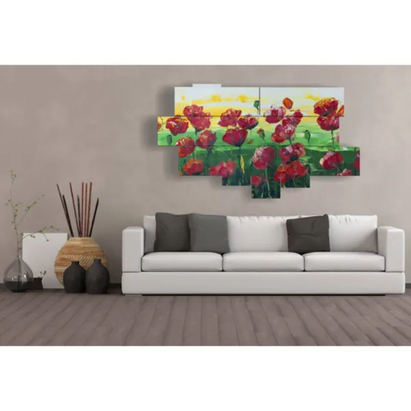 Dekorationen mit Mohnblumen