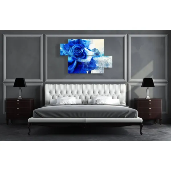 decoraciones murales rosas azules