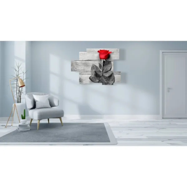 quadri con rosa rossa