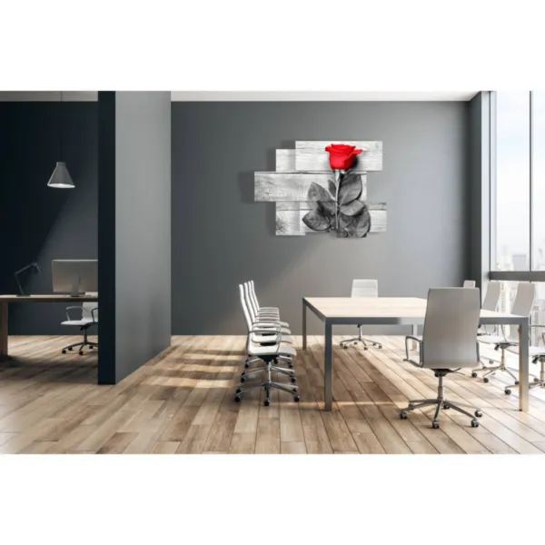 decoración con rosa roja