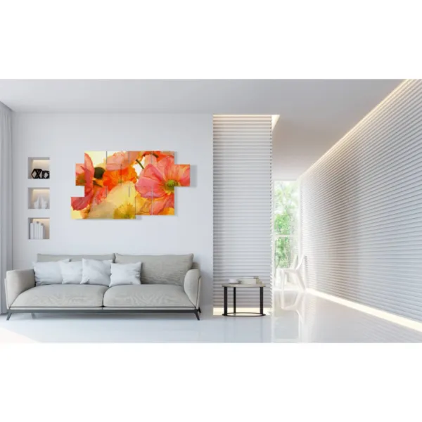 Gemälde mit Fotos von wildblumen, handgemalt