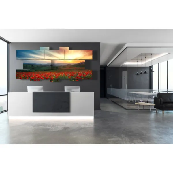 Print of poppies at sunset