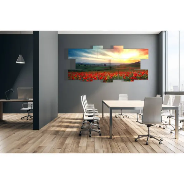 impressions de coquelicots au coucher du soleil