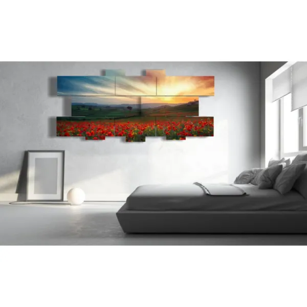 decorazioni papaveri al tramonto