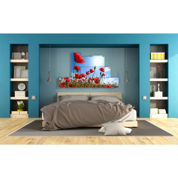 decorazioni con papaveri rossi