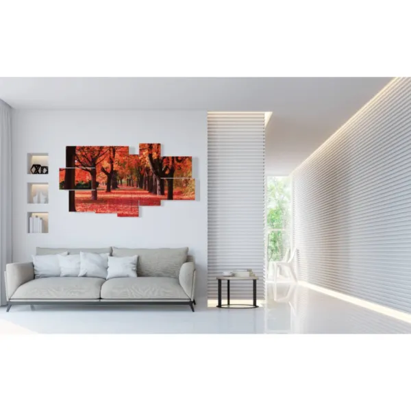 tableaux automne chaud rouge