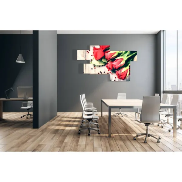 Gemälde mit dekorativen Herzmotiven