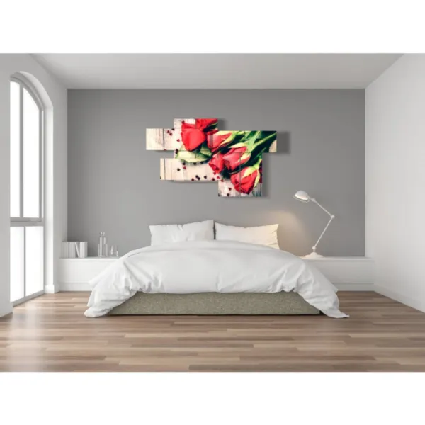 cuadros con corazones y flores