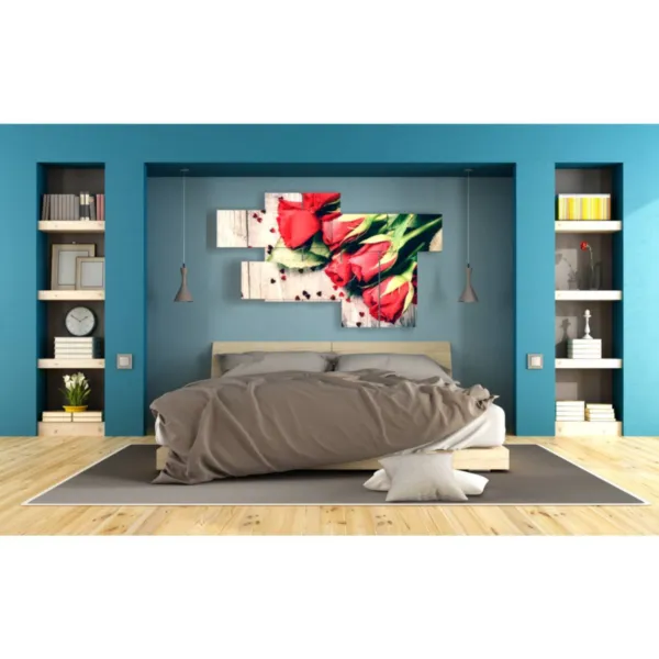 Romantic paintings with hearts