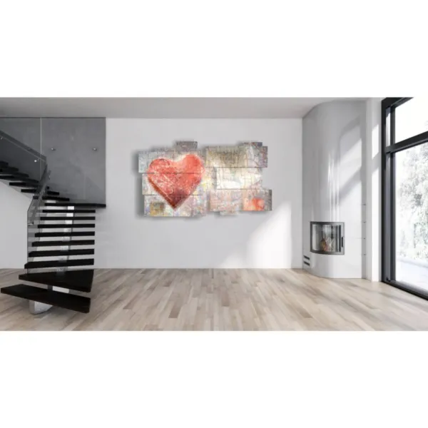 Modern paintings with hearts for the living room