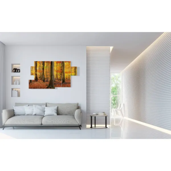 Autumn mountain prints in yellow