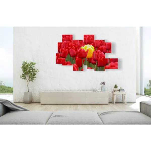 Druck von roten Tulpen