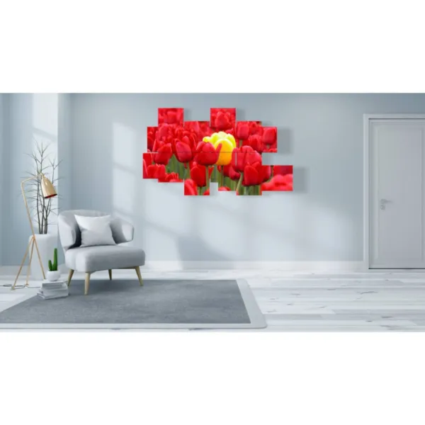 Mehrfarbige Tulpen-Drucke