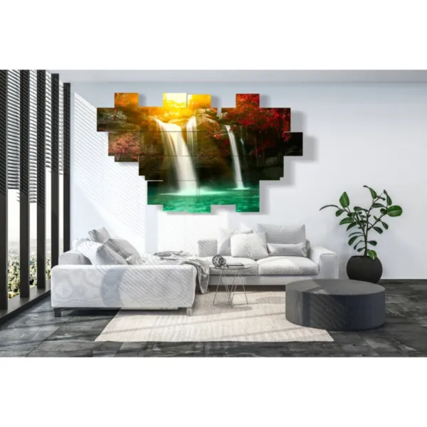 Moving waterfall murals