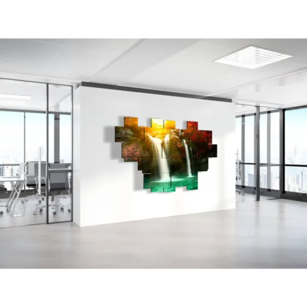 Moving waterfall decor