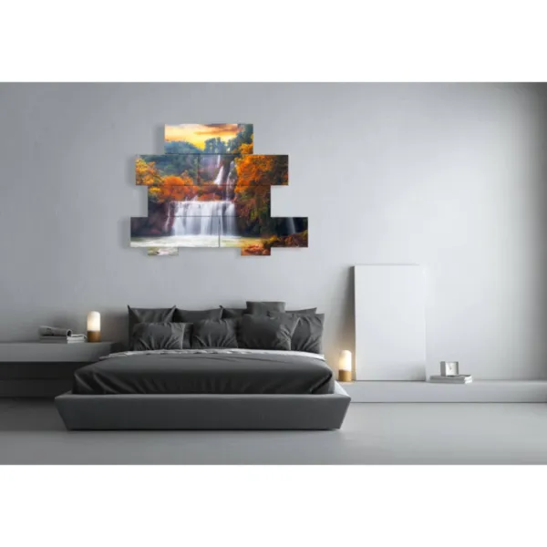 Prints with autumn waterfalls