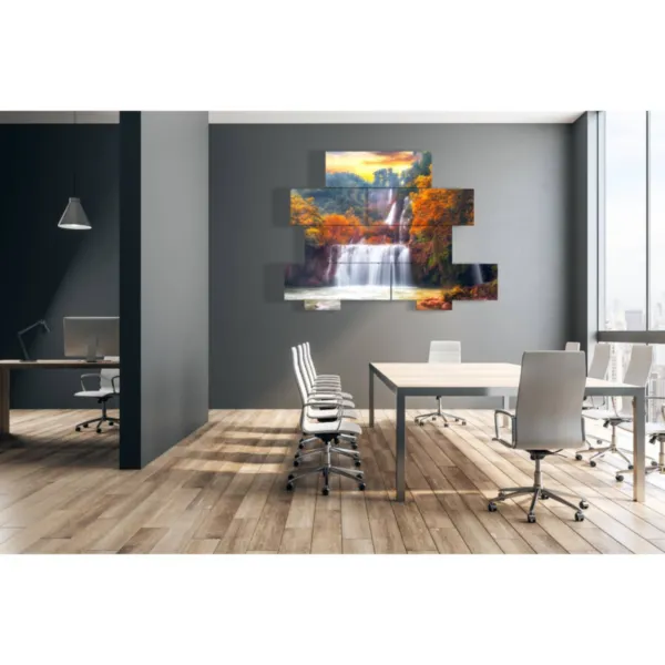 Paintings with lakes and waterfalls