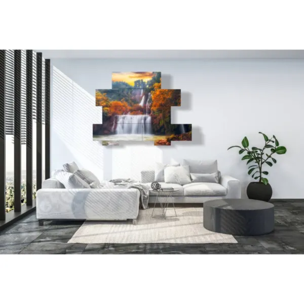 landscape paintings with waterfalls