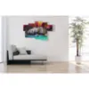Bild auf Leinwand mit Wasserfall und Landschaft