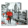 celebres tableaux abstraits en promenade romantique - version: 5 pannelli 102x93cm