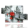 celebres tableaux abstraits en promenade romantique - version: 5 pannelli 128x85cm