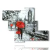 famous abstract paintings in romantic walk - version: 5 pannelli 135x104cm