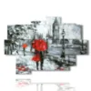 celebres tableaux abstraits en promenade romantique - version: 9 pannelli 164x114cm