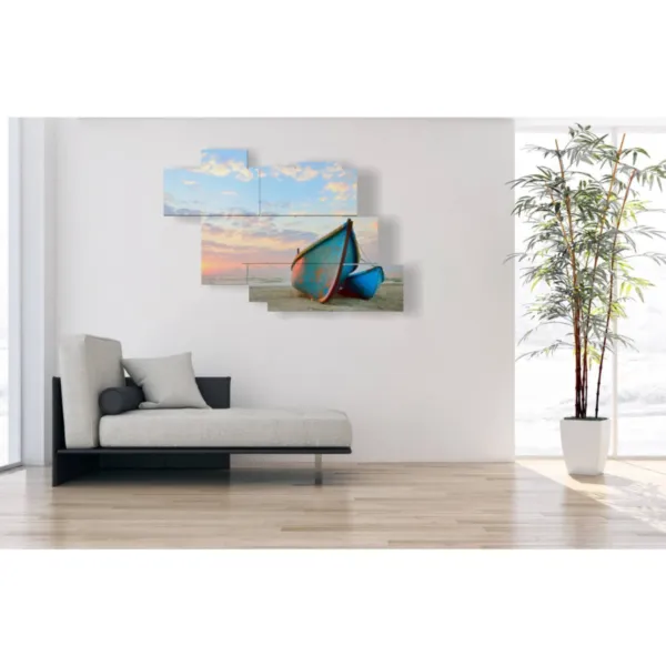 Bootsdekor im Sonnenuntergang