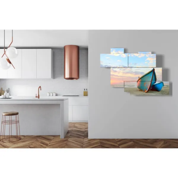 Bootdekoration bei Sonnenuntergang