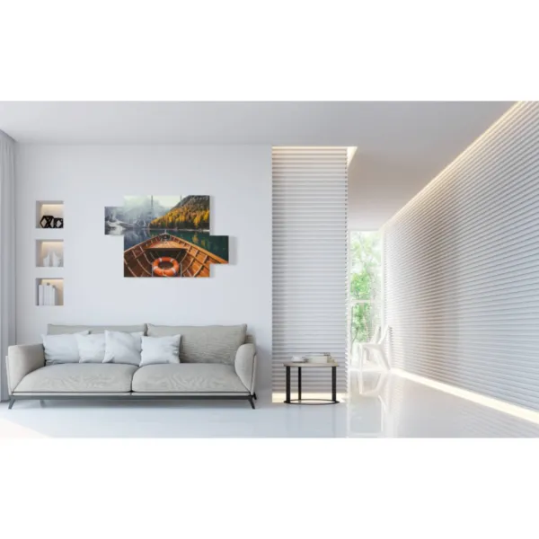 wall mural boat lake