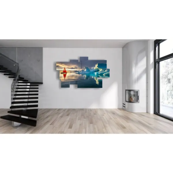 Boat and iceberg prints