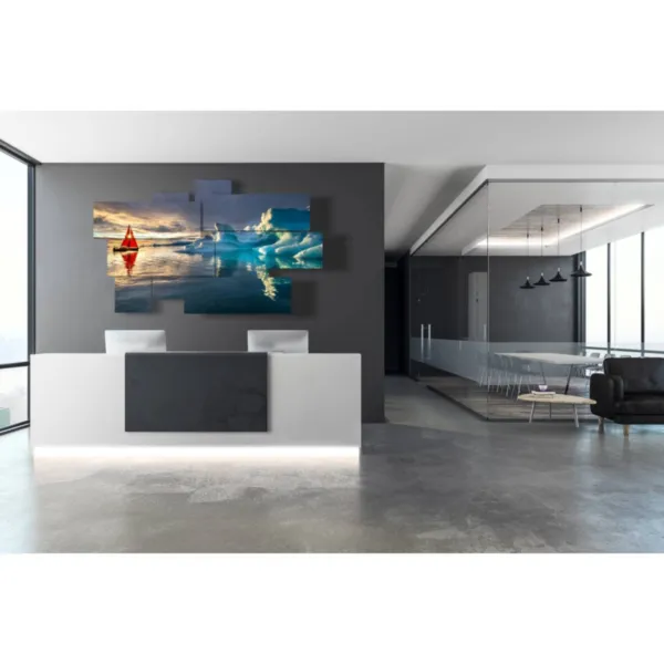 Gemälde mit Eisbergen