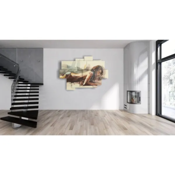 peintures de femmes allongées