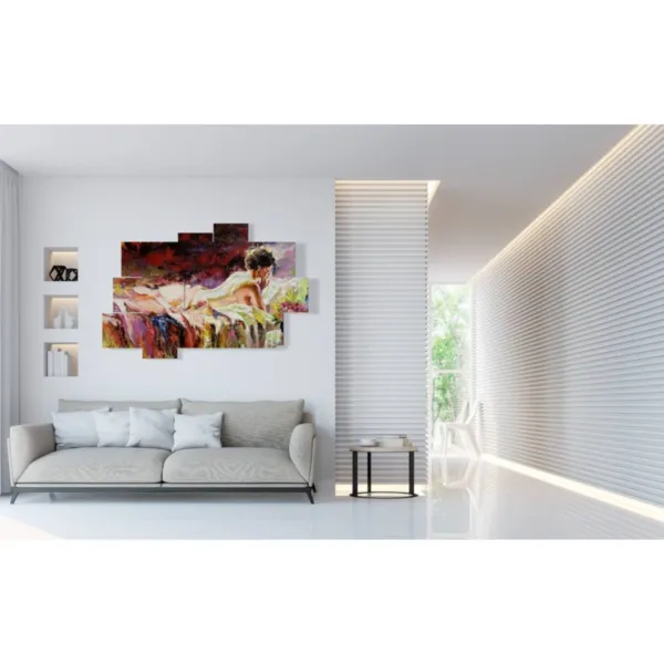 decorazioni murali con donne di schiena