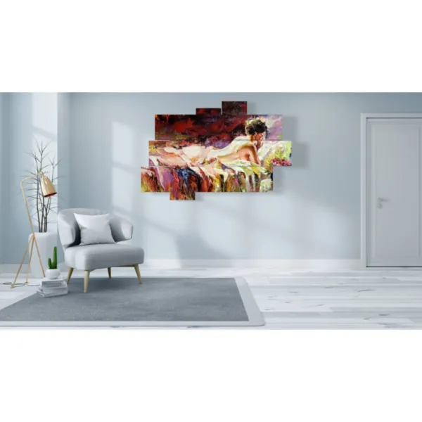 Paintings of a woman from behind