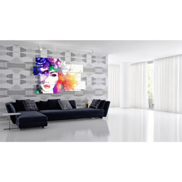 Black and white paintings of women