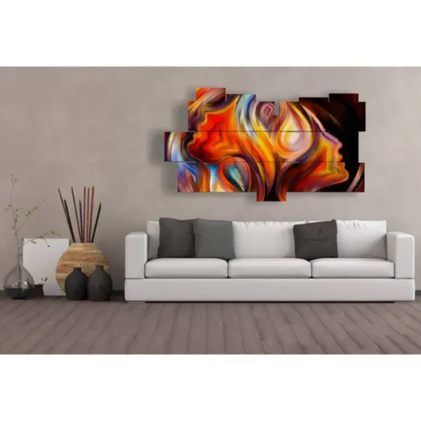 Stylized paintings of female figures