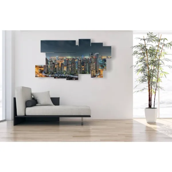 peintures Dubaï nuit ville