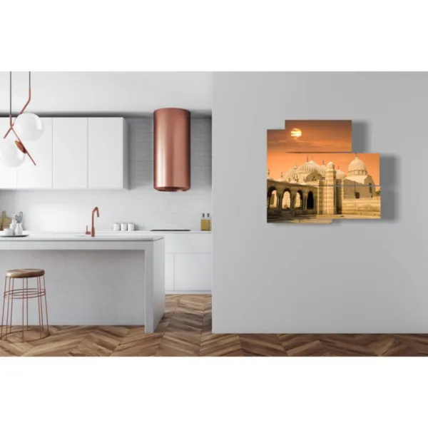 Druckbild mit Pyramiden