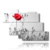 still life paintings photos with poppy - version: 7 pannelli 150x102cm