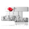 still life paintings photos with poppy - version: 8 pannelli 173x100cm