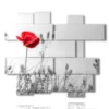 tableaux de natures mortes photo avec coquelicot - version: 14 pannelli 176x153cm