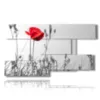 still life paintings photos with poppy - version: 9 pannelli 177x101cm