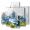 photo paintings nature in meditation - version: 5 pannelli 89x85cm