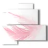 cuadros imagenes con pluma rosa - version: 4 pannelli 83x78cm
