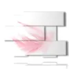 paintings pictures with pink feather - version: 6 pannelli 129x94cm